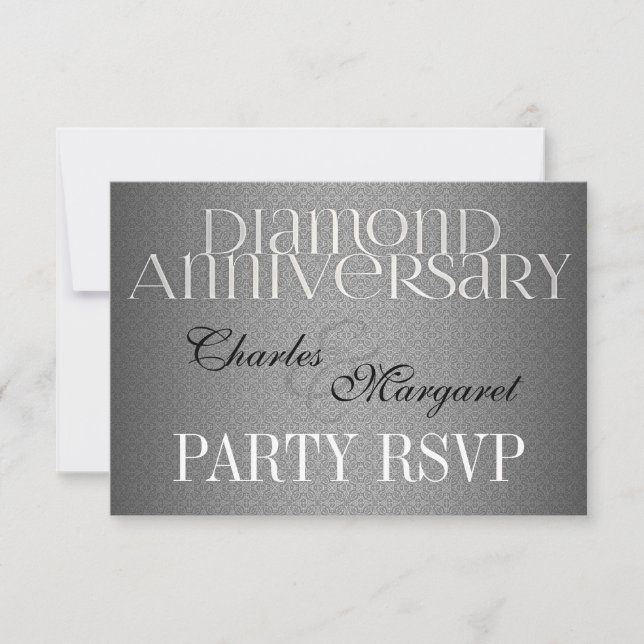 60th Diamond Wedding Annivsersary RSVP (Front)