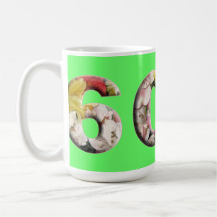 60th Floral Milestone Birthday Anniversary Coffee Mug