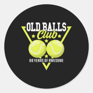 60Th I Old Balls Club I Tennis Classic Round Sticker
