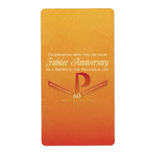 60th Jubilee Anniversary Nun Pax Cross, Orange