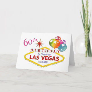 60th Las Vegas Birthday Card