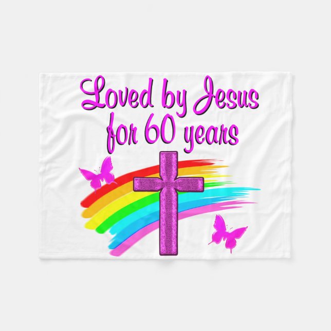 60th LOVING GOD Fleece Blanket (Front (Horizontal))