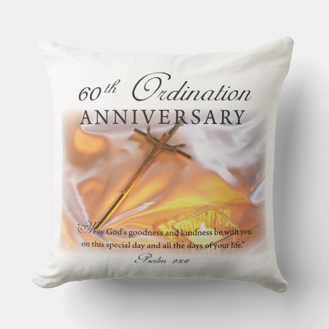 60th Ordination Anniversary, Cross Candle Cushion (Front)