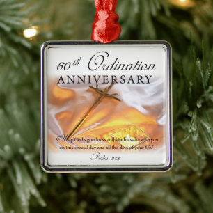60th Ordination Anniversary, Cross Candle Metal Tree Decoration