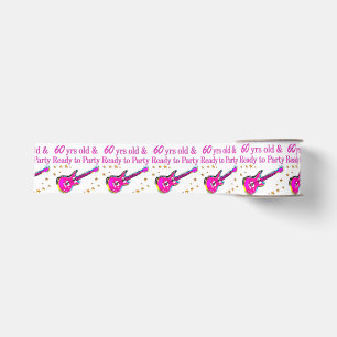 60TH ROCK STAR GROSGRAIN RIBBON