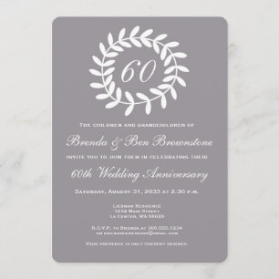60th Silver Anniversary Invitation - Laurel