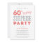 60th Surprise Birthday Invitations