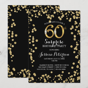 60th Surprise Birthday Party Invitation