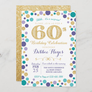 60th Surprise Birthday Party Invitation