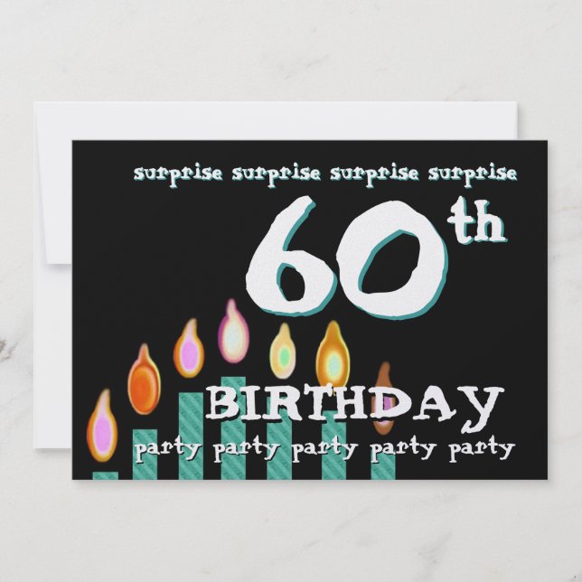 60th SURPRISE Birthday Party Invitation Template (Front)