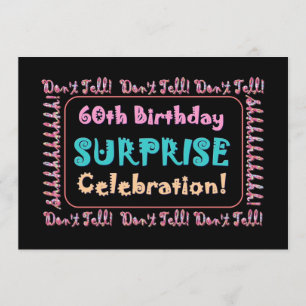 60th SURPRISE Birthday Party Invitation Template