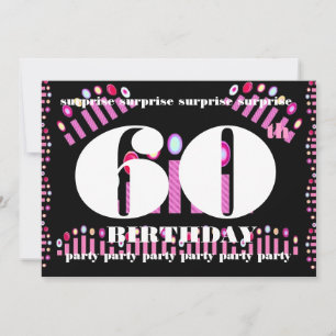 60th SURPRISE Birthday Party Invitation Template
