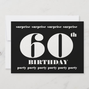60th SURPRISE Birthday Party Invitation Template