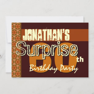 60th Surprise Birthday Save the Date Gold Invitation