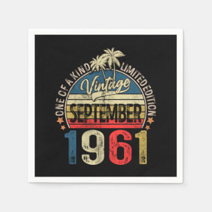 60th Vintage For Men and Women Vintage Birthday Napkin
