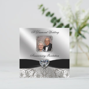 60th Wedding Anniversary 5.25x5.25 Photo Invite