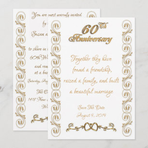60th Wedding Anniversary Celebration Invitation