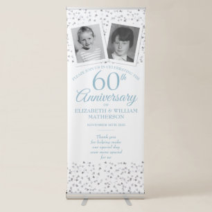 60th Wedding Anniversary Child Photos Welcome Retractable Banner