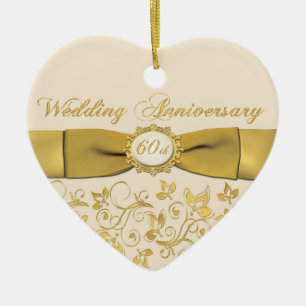 60th Wedding Anniversary Christmas Ornament