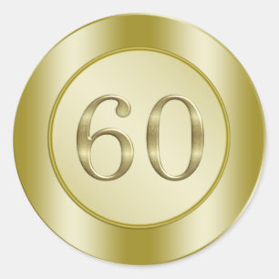 60th Wedding Anniversary Classic Round Sticker