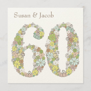 60th Wedding Anniversary Custom Invitation