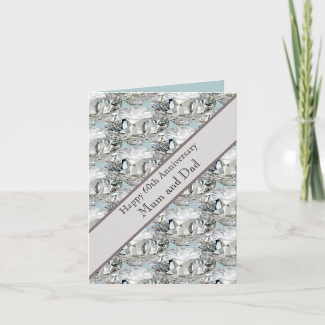 60th Wedding Anniversary Diamond Card (Front)