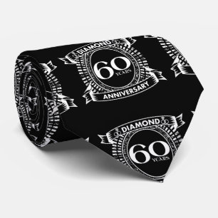 60th wedding anniversary diamond crest tie