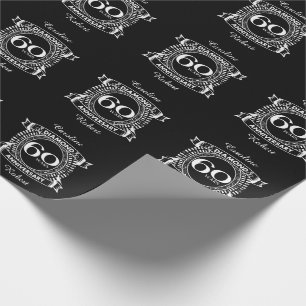 60th wedding anniversary diamond crest wrapping paper