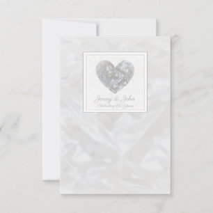 60th Wedding Anniversary diamond heart Thank You Card