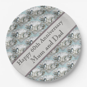 60th Wedding Anniversary Diamond   Paper Plate
