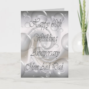 60th Wedding Anniversary For Mum And Dad Card