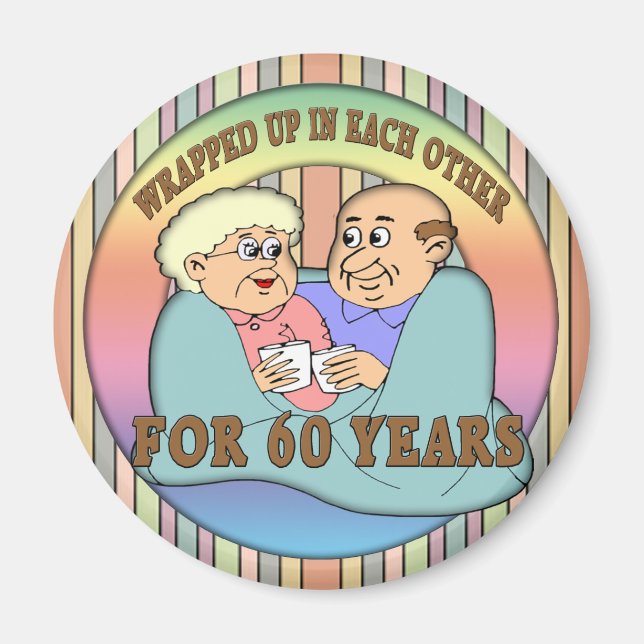 60th Wedding Anniversary Gifts Magnet (Front)
