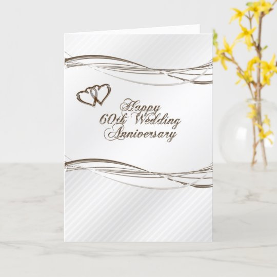  60th Wedding Anniversary Greeting Card Zazzle.co.uk