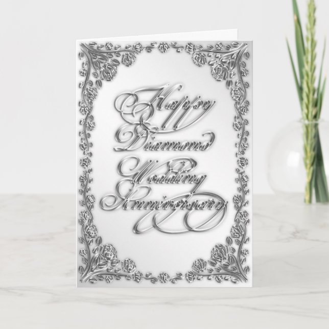 60th Wedding Anniversary Greeting Card (Front)