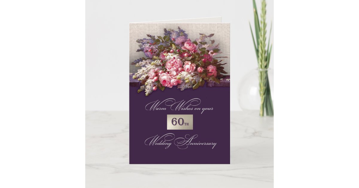  60th Wedding Anniversary Greeting Cards Zazzle.co.uk