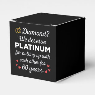 60th Wedding Anniversary I - Diamond Funny Couple Favour Box