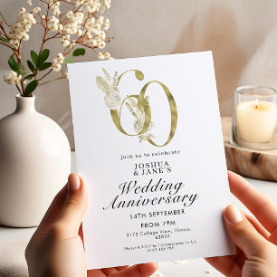 60th Wedding Anniversary  Invitation