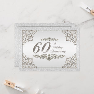 60th Wedding Anniversary Invitation Card