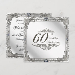 60th Wedding Anniversary Invitation Card
