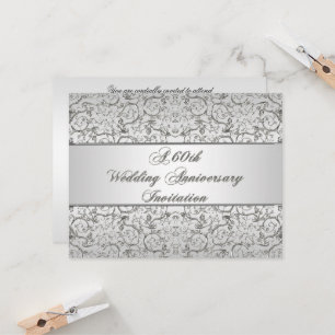 60th Wedding Anniversary Invitation Card