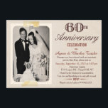 60th Wedding Anniversary Invitation - Custom Photo<br><div class="desc">60th Wedding Anniversary Invitation - Custom Photo</div>