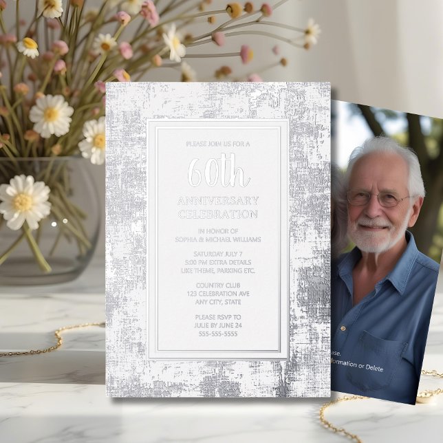 60th Wedding Anniversary Invitation Diamond (Creator Uploaded)