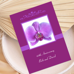 60th Wedding Anniversary Invitation Orchid