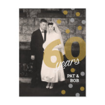 60th Wedding Anniversary Invitation Postcard