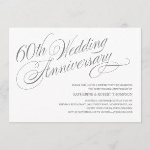 60th Wedding Anniversary Invitations