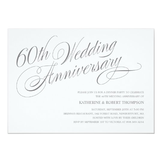 60th wedding anniversary invitations zazzle co uk