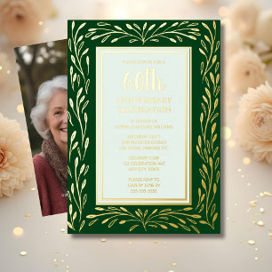 60th Wedding Anniversary Invitations Emerald Green