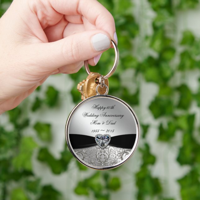60th Wedding Anniversary Key Chain (Hand)