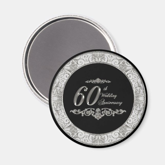 60th Wedding Anniversary Magnet (Front/Back)
