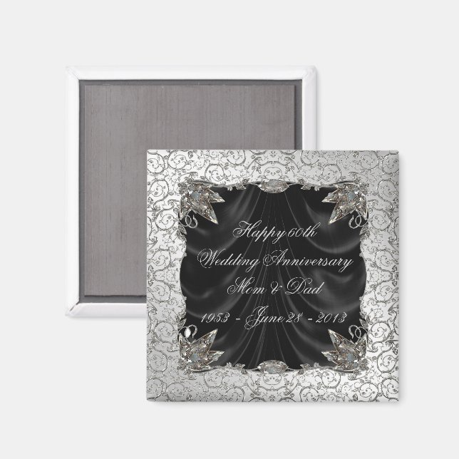 60th Wedding Anniversary Magnet (Front/Back)